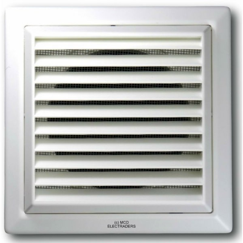 100MM WHI LOUVRED GRILLE